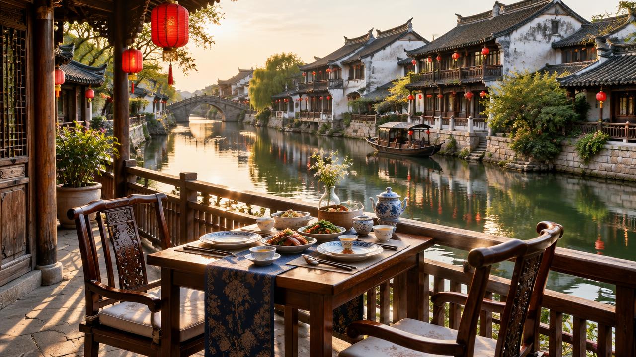 Terraza privada para una experiencia gastronómica en China